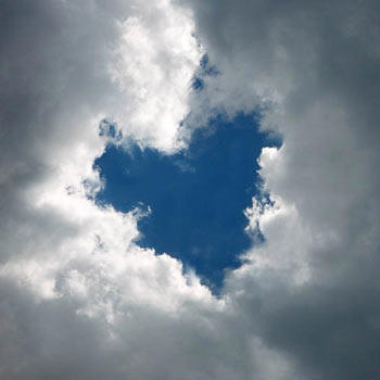 Heart-shaped Hole in the Clouds