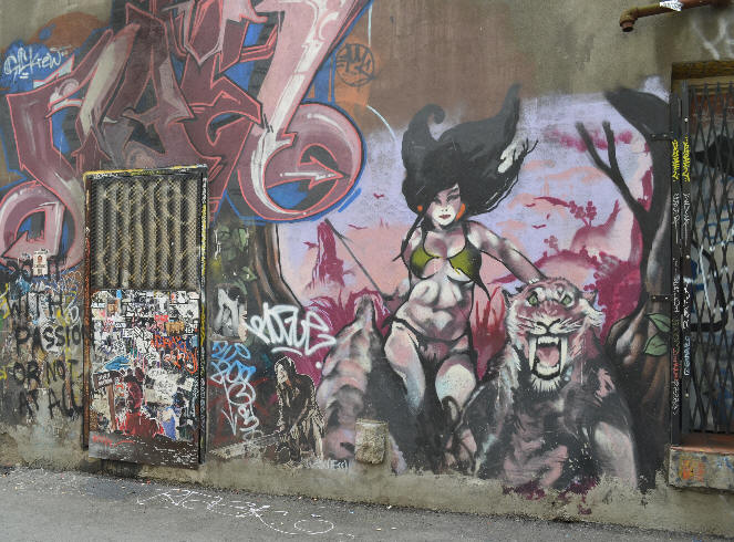 Tiger Woman Grafitti