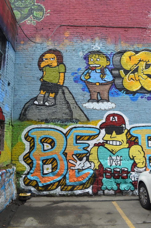 Simpsons Mural Dolph, Ralph, & Duffman