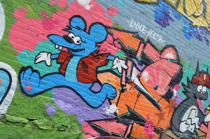 Simpsons Mural Itchy & Scratchy