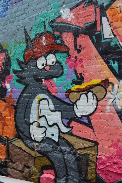 Simpsons Mural Scratchy