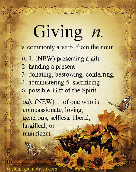The Definition of Giving