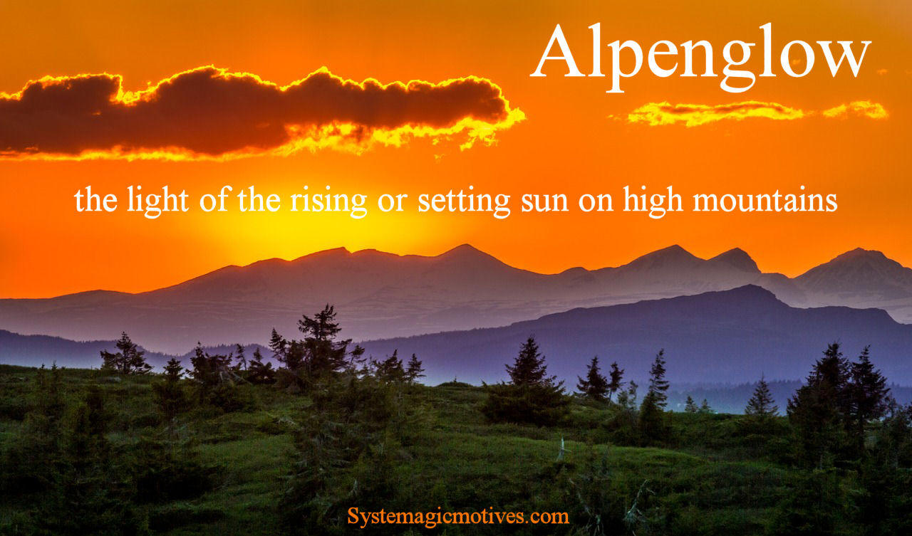 Graphic Definition of 'Alpenglow'