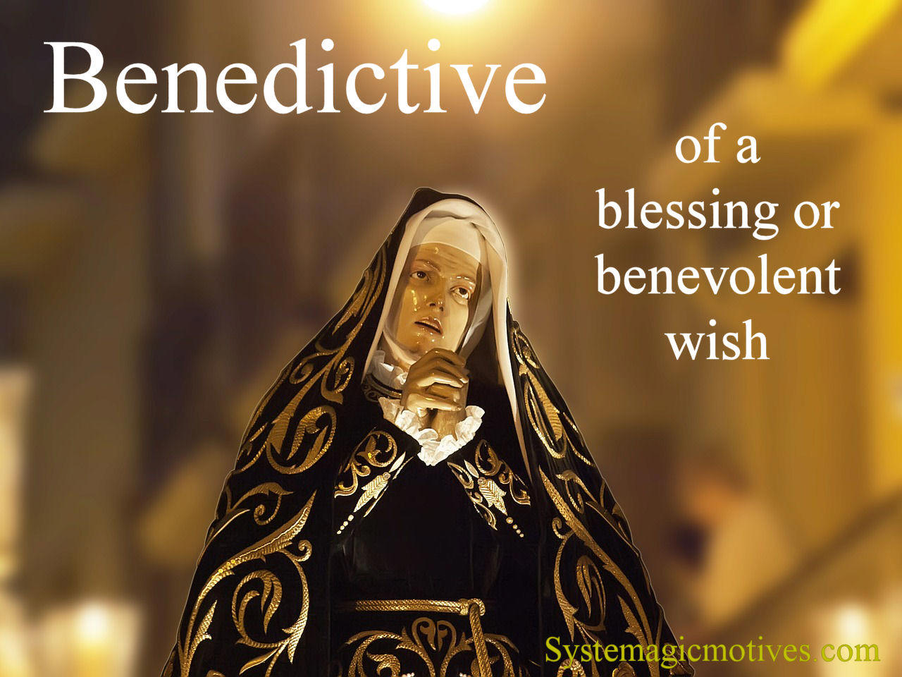 Graphic Definition of Benedictive