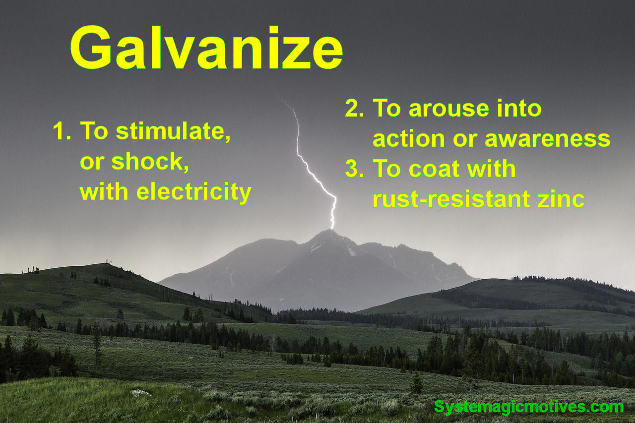 Graphic Definition for Galvanize