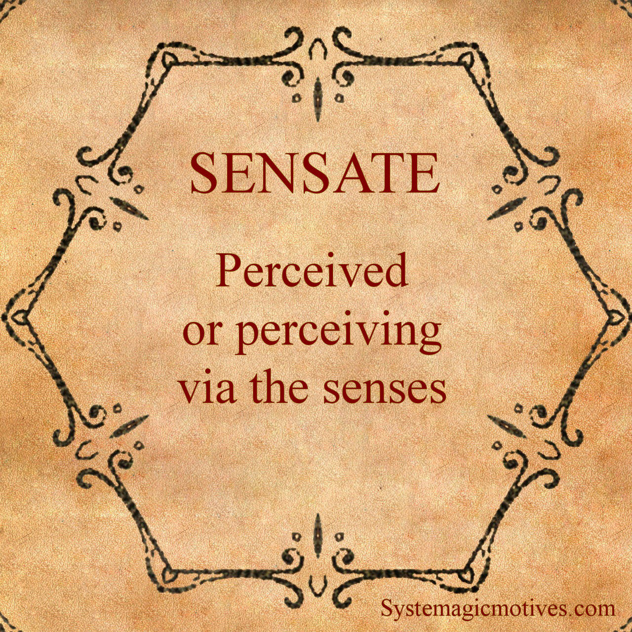 Graphic Definition of Sensate