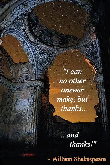 Shakespearean Thank You