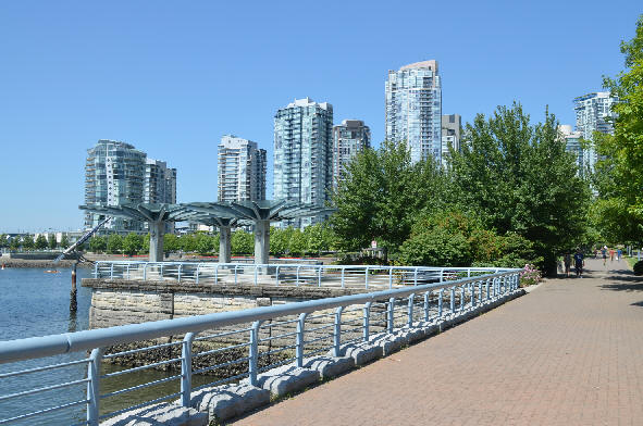 Seawall west of, and approaching David Lam Park