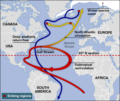 Map of the Gulf Stream