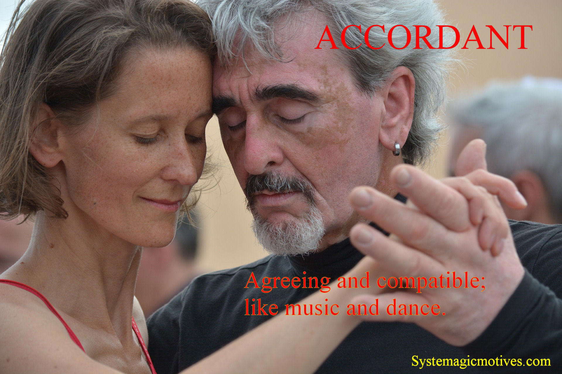 Graphic Definition of the word 'Accordant'