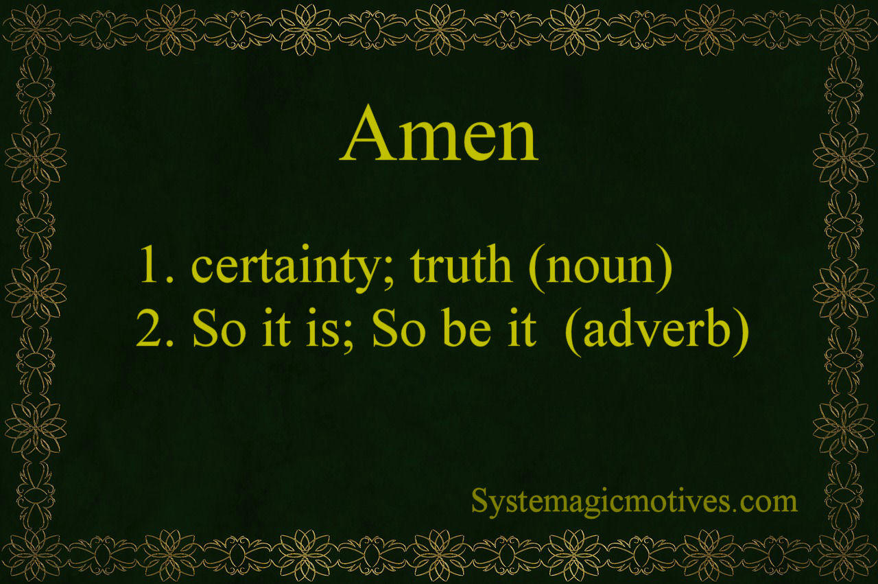 Graphic Definition of Amen