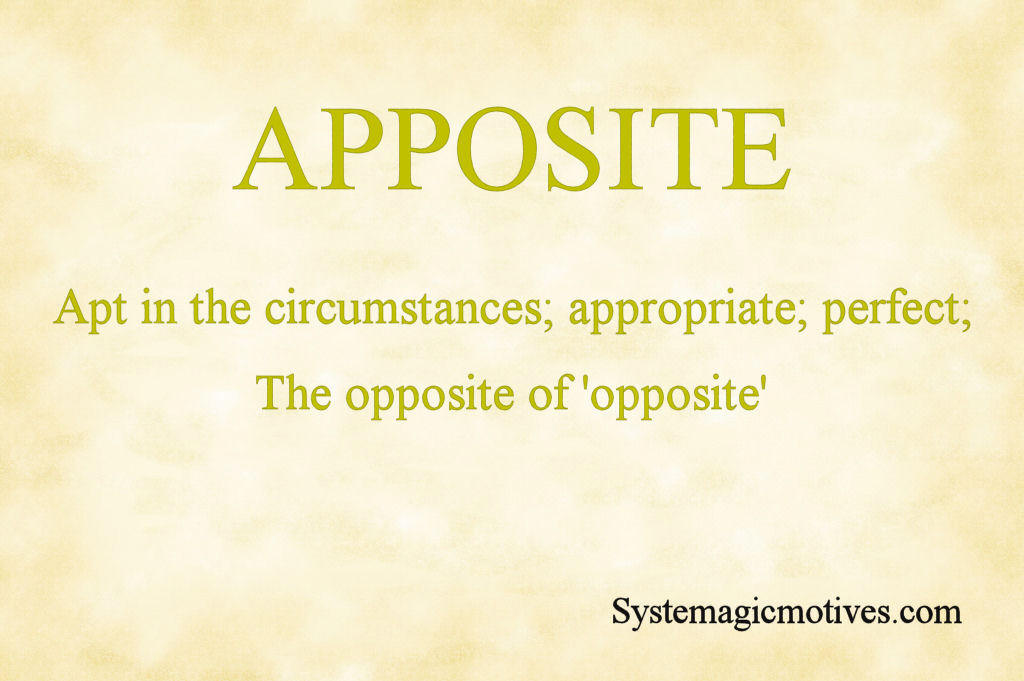 Graphic Definition of Apposite