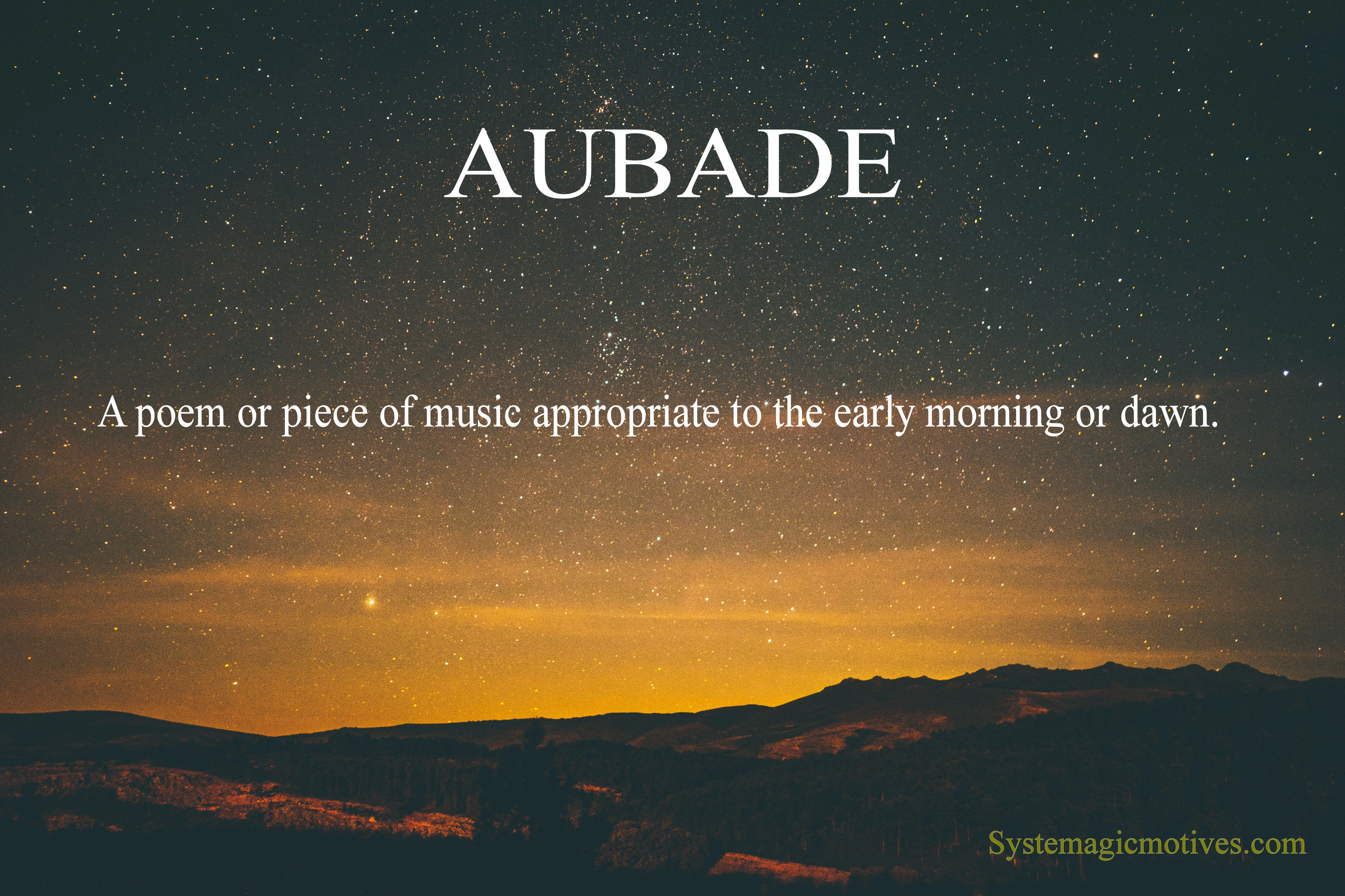 Graphic Definition of 'Aubade'