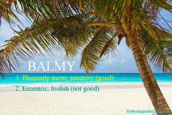 Graphic Definition of Balmy