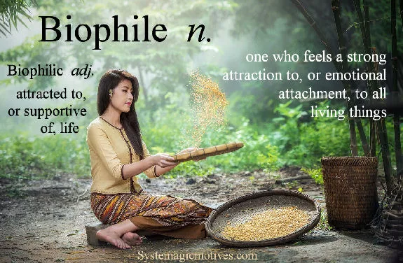 Graphic Definition of Biophile/Biophilic