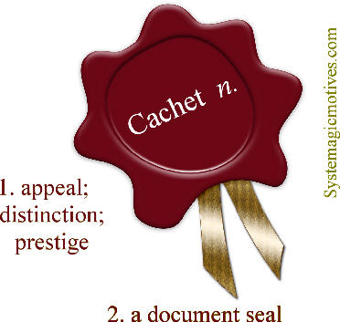 Graphic Definition of Cachet