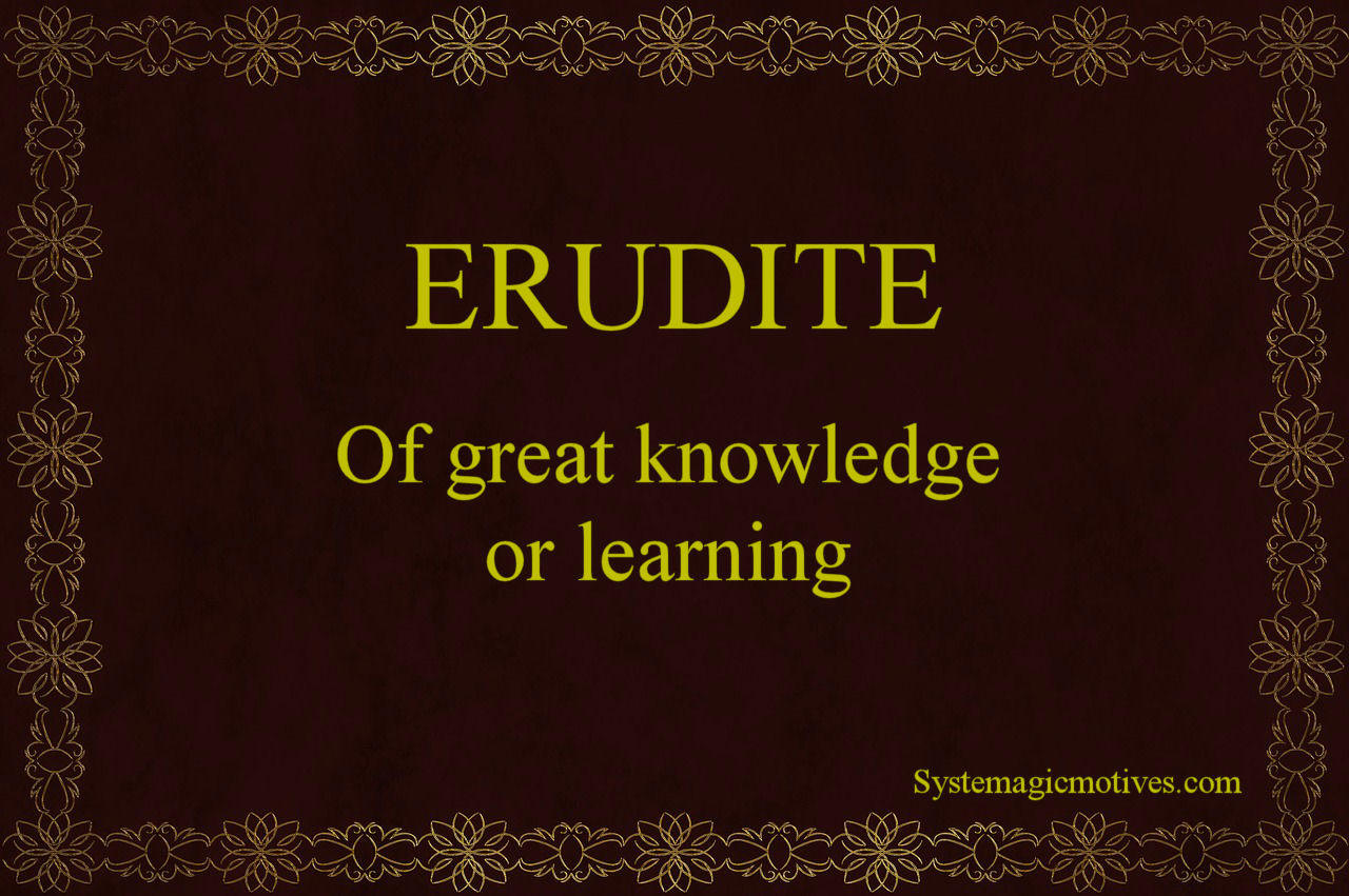 Graphic Definition of Erudition