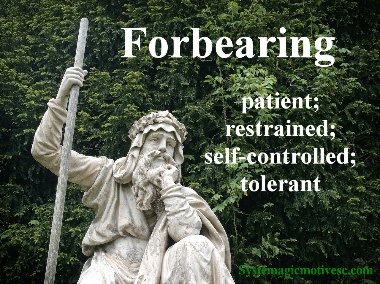 Graphic Definition of Forbearing