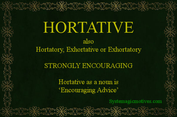 Graphic Definition of Hortative