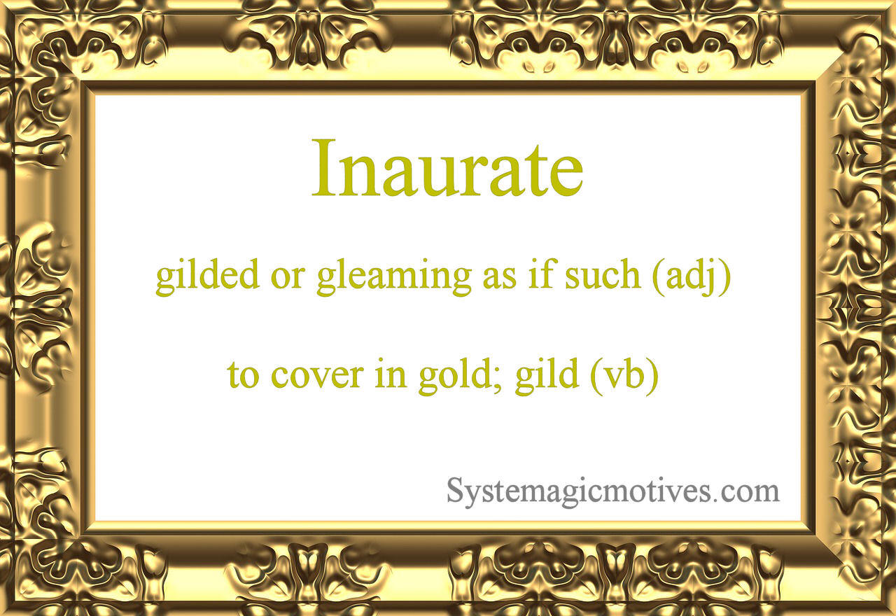 Graphic Definition of Inaurate