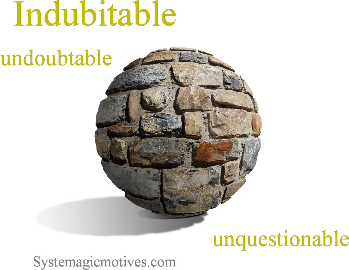 Graphic Definition of Indubitable