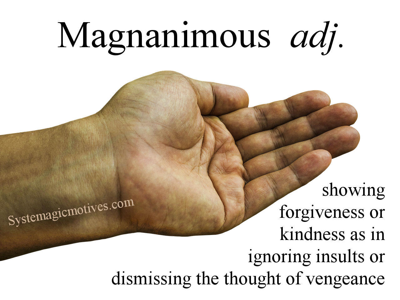 Graphic Definition of Magnanimous