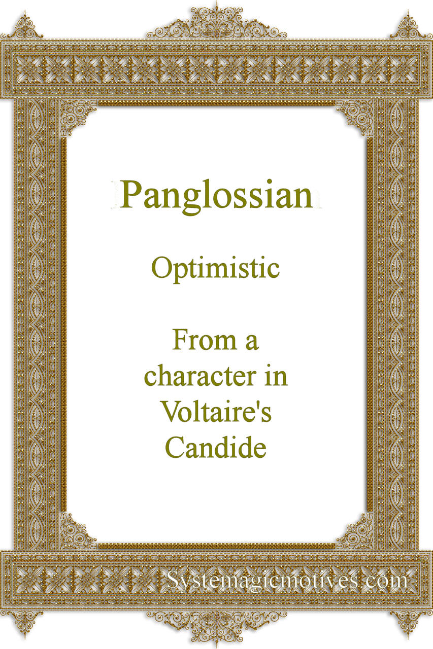 Graphic Definition of Panglossian