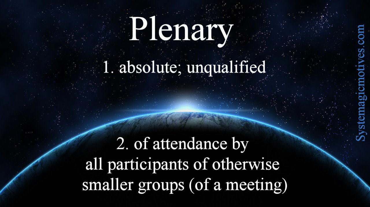 Graphic Definition of Plenary