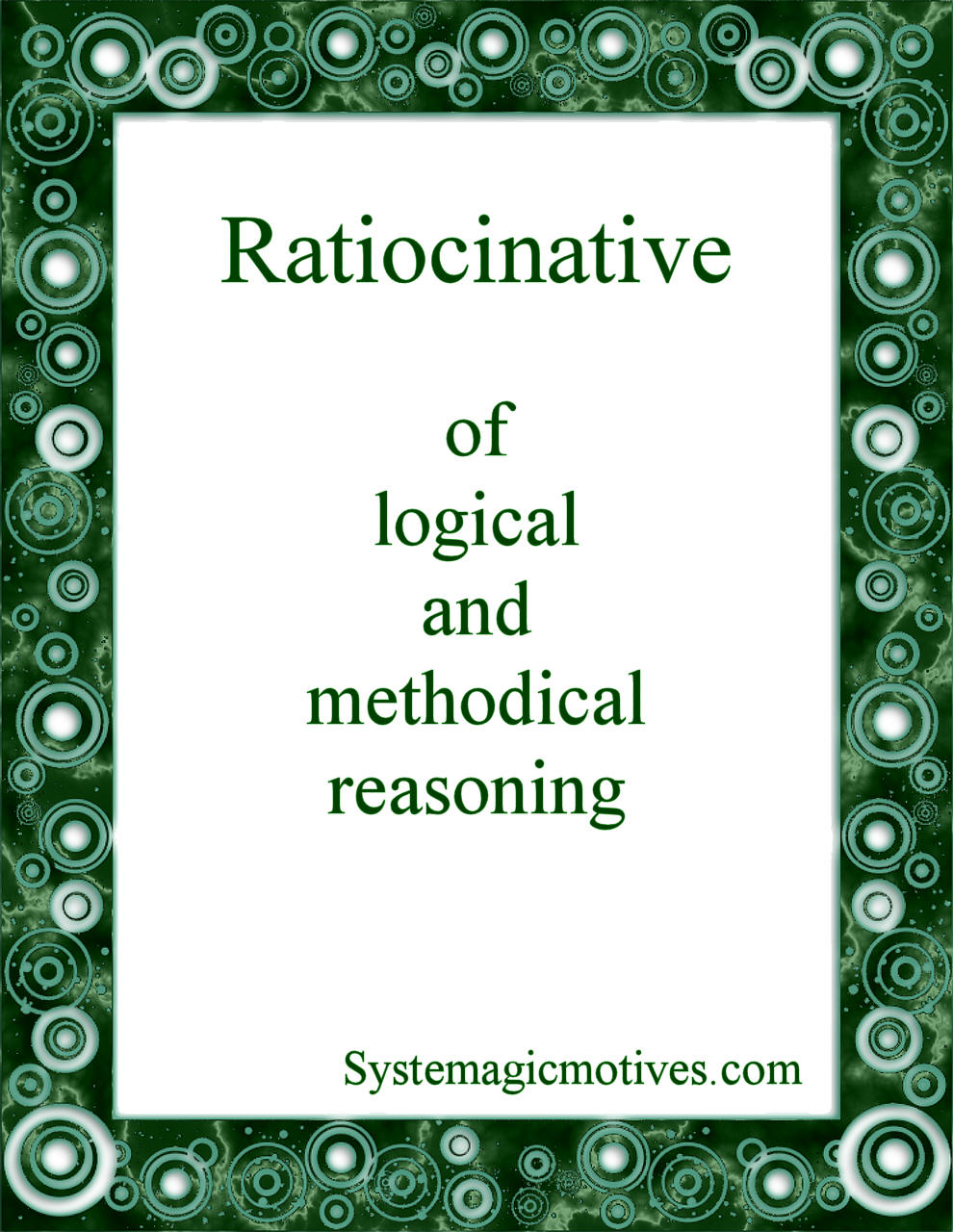 Graphic Definition of Ratiocinative