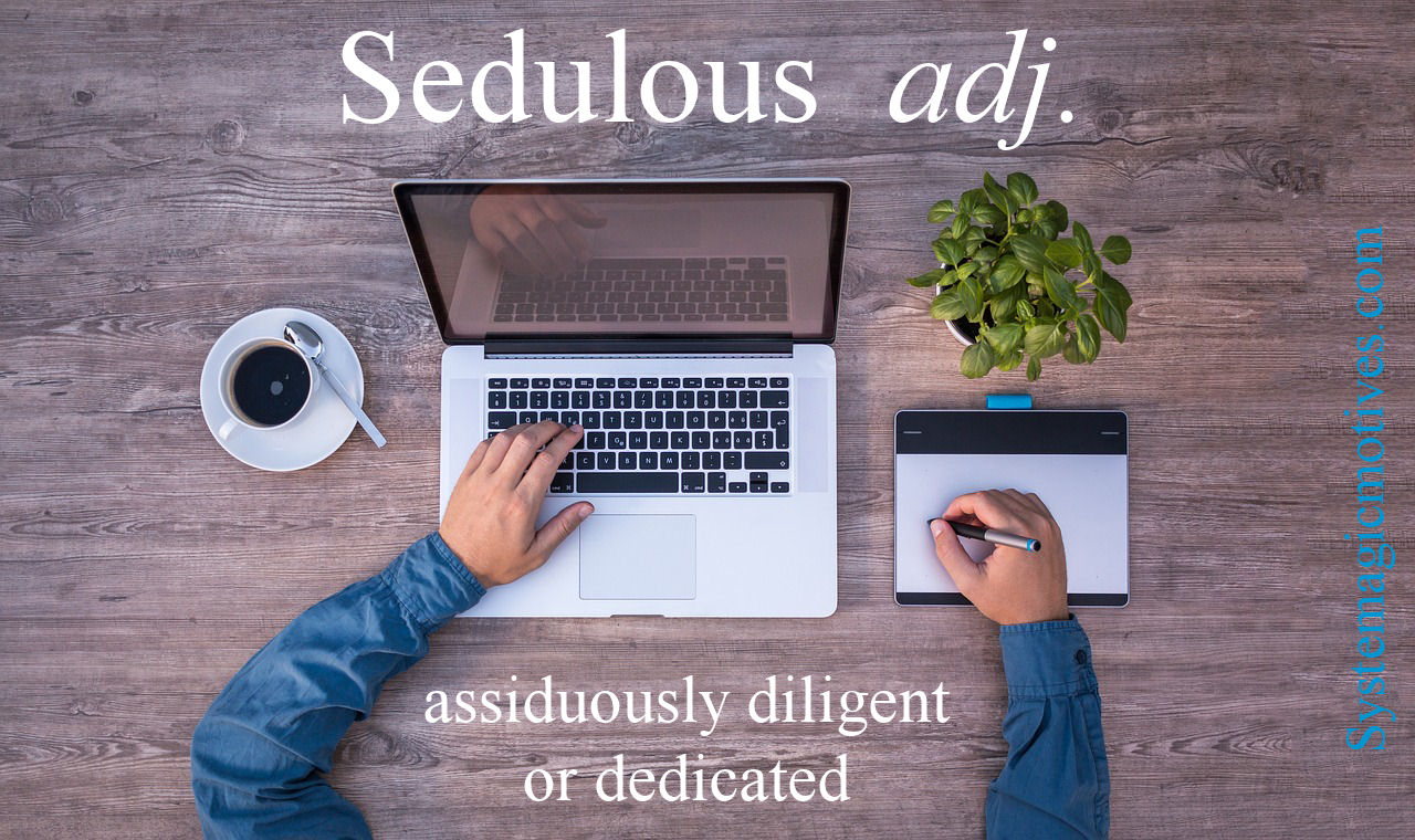 Graphic Definition of Sedulous