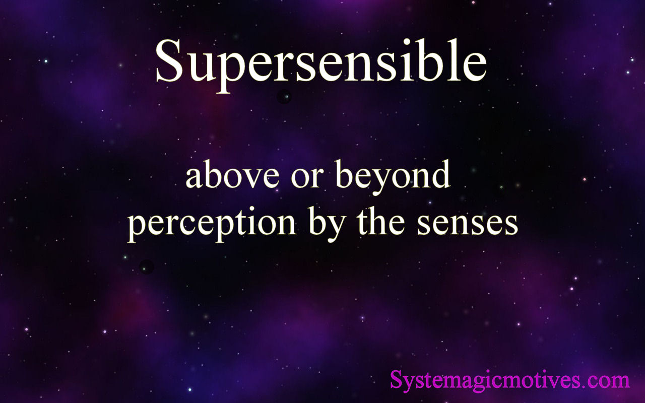 Graphic Definition of Supersensible