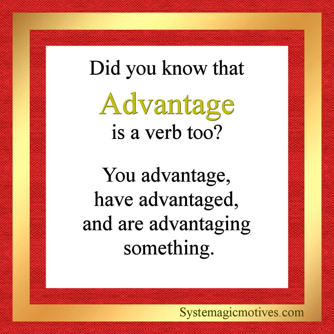 Graphic Definition of Advantage