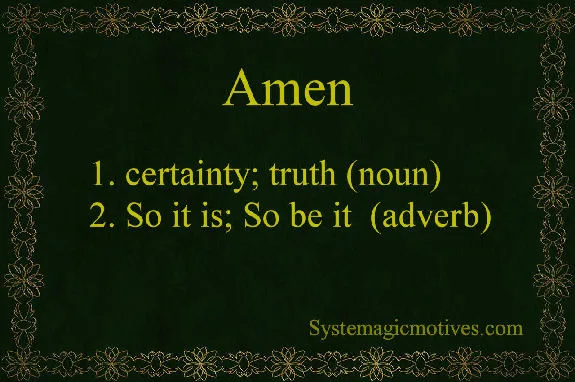 Graphic Definition of Amen