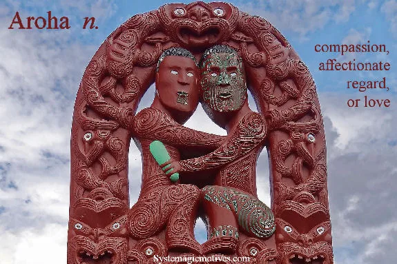 Graphic Definition of Maori word Aroha