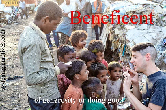 Graphic Definition of Beneficent / Beneficence