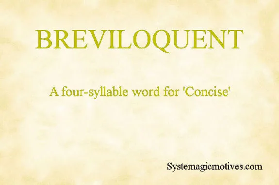 Graphic Definition of Breviloquent