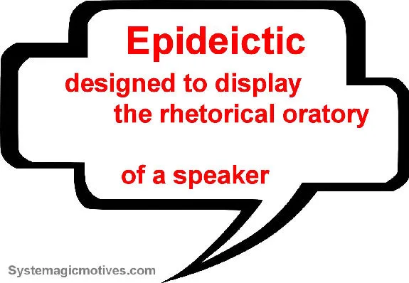 Graphic Definition of Epideictic