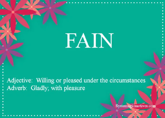 Graphic Definition of Fain