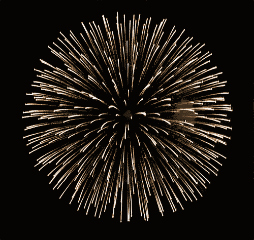 Beautiful exploding fireworks