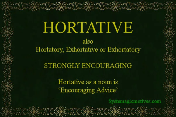 Graphic Definition of Hortative