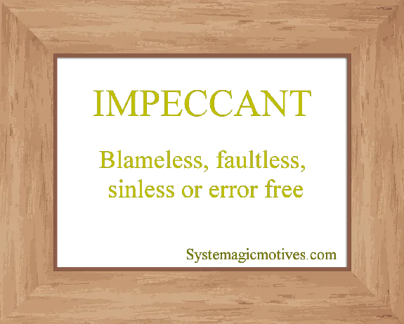 Definition of Impeccant