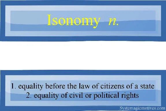 Graphic Definition of Isonomy