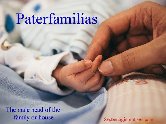 Graphic Definition of Paterfamilias