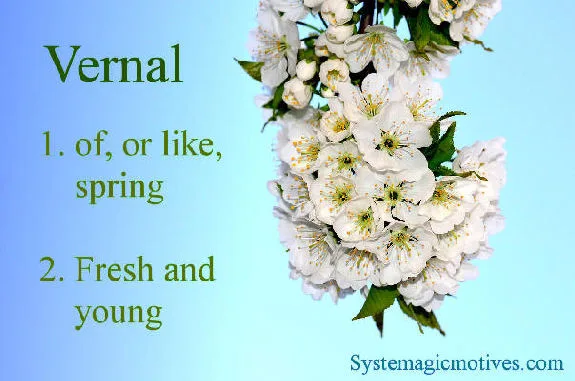 Graphic Definition of Vernal