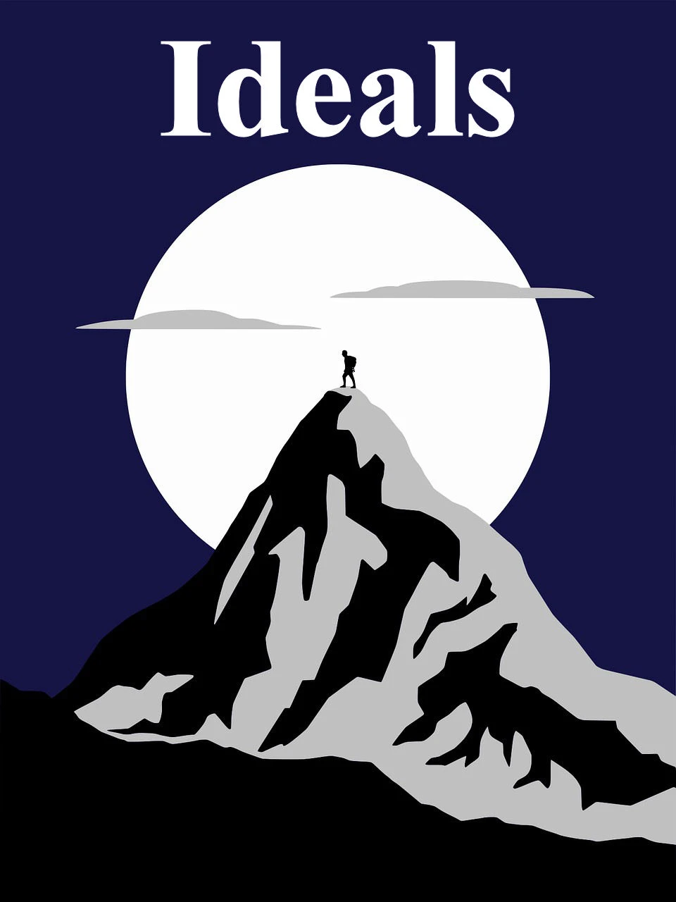 A hiker cresting atop Ideals mountain